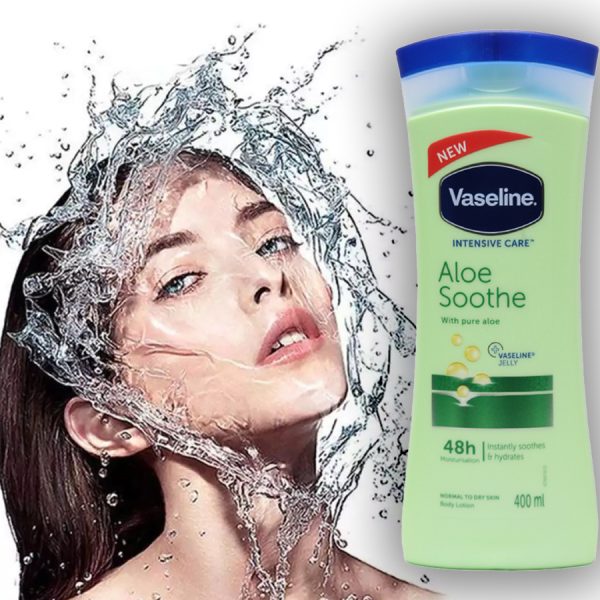 لوسیون بدن آلوئه ورا وازلین مدل ALOE SOOTHE (vaseline)