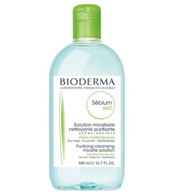 محلول پاک کننده آرایش بایودرما مدل Sebium H2O مناسب پوست چرب و جوش دار (BIODERMA)